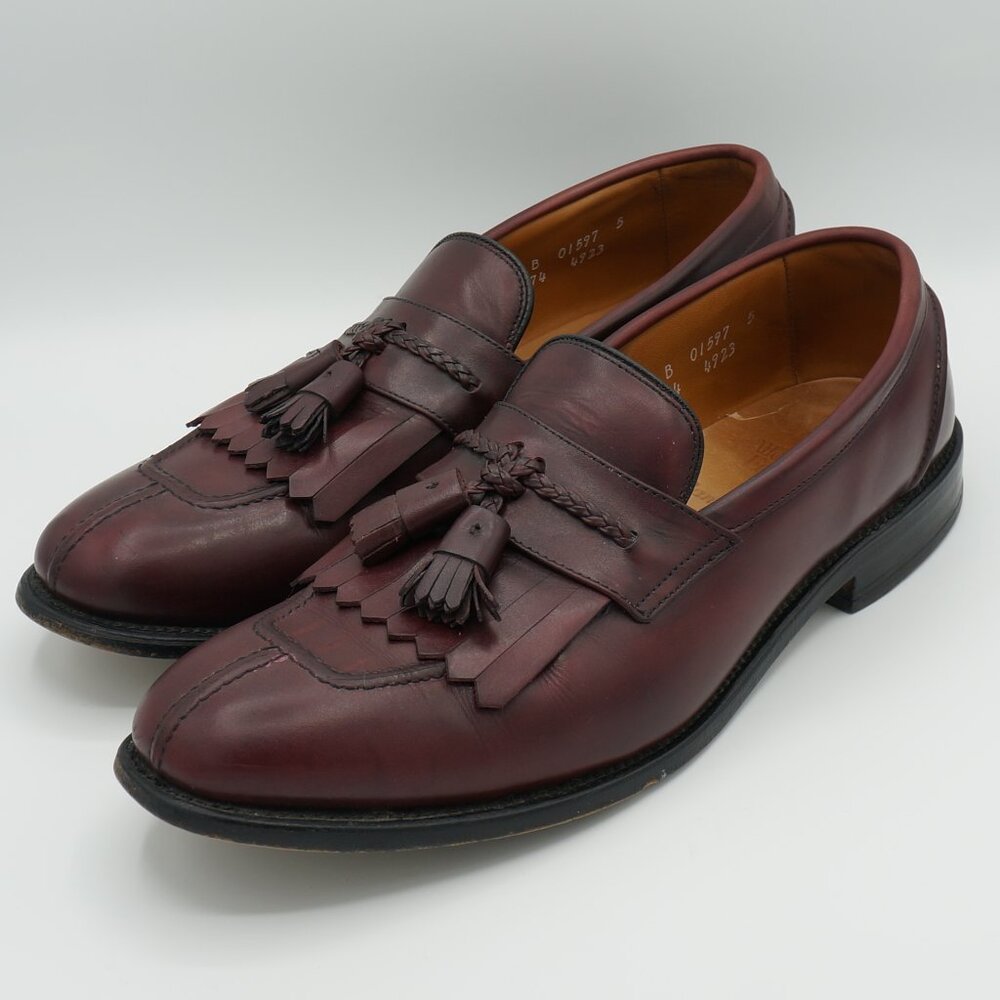 Allen Edmonds Cannondale Burgandy Tassel Kiltie Loafers Men's Size 10.5 B